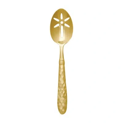 Vietri Martellato Slotted Serving Spoon In Stainless Steel