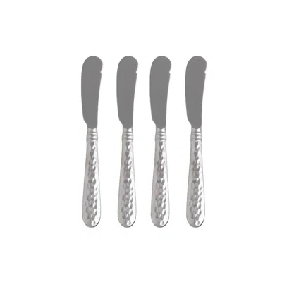 Vietri Martellato Spreaders - Set Of 4 In Silver