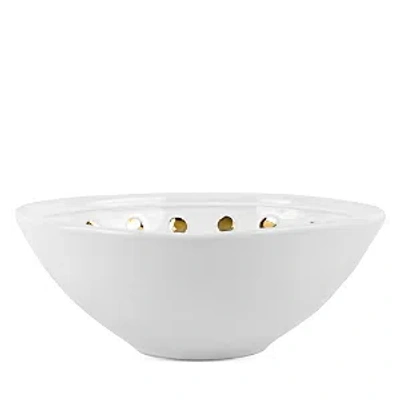 Vietri Medici Gold Cereal Bowl In White/gold