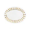 Vietri Medici Gold Medium Oval Platter In White