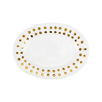 Vietri Medici Gold Medium Oval Platter
