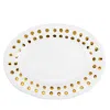 Vietri Medici Gold Medium Oval Platter In White