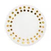 Vietri Medici Gold Medium Round Platter In White