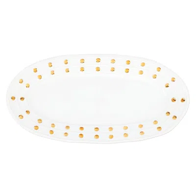 Vietri Medici Gold Narrow Oval Platter