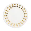 Vietri Medici Gold Medium Round Platter In White