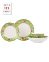 Vietri Melamine Campagna Gallina 4pc Flatware Set In Multicolor