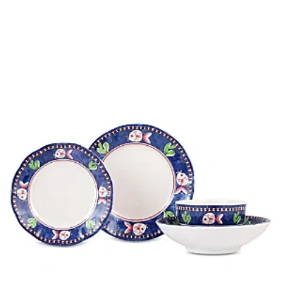 Vietri Melamine Campagna Pesce 4-piece Place Setting In Assorted P