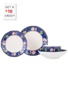 Vietri Melamine Campagna Pesce 4pc Dinnerware Set With $10 Credit In Multicolor