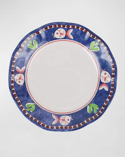 Vietri Melamine Campagna Pesce Salad Plate In Blue