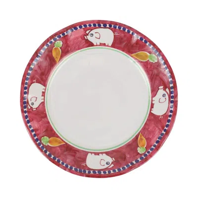 Vietri Melamine Campagna Porco Dinner Plate In Pink