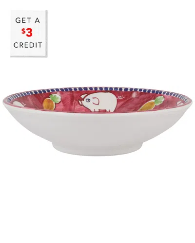 Vietri Melamine Campagna Porco Pasta Bowl With $3 Credit In Multicolor