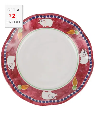 Vietri Melamine Campagna Porco Salad Plate With $2 Credit In Multicolor