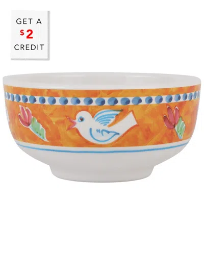 Vietri Melamine Campagna Uccello Cereal Bowl With $2 Credit In Multicolor