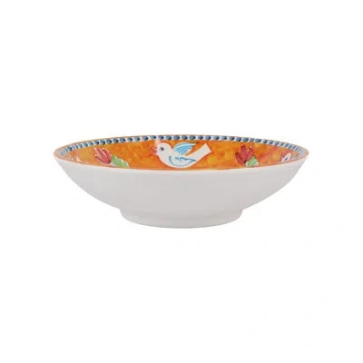 Vietri Melamine Campagna Uccello Pasta Bowl In Orange