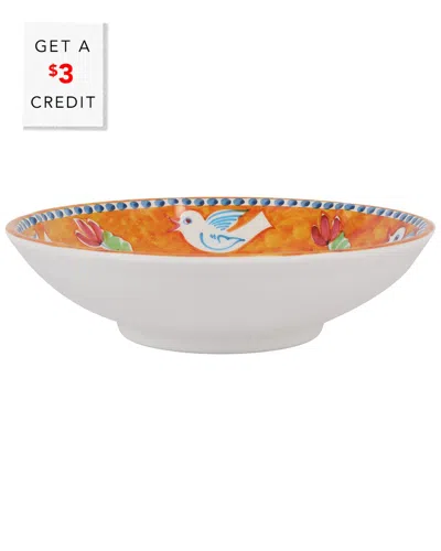Vietri Melamine Campagna Uccello Pasta Bowl With $3 Credit In Multicolor