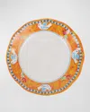 Vietri Melamine Campagna Uccello Salad Plate In Orange