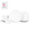 Vietri Melamine Lastra 12pc Place Setting In White