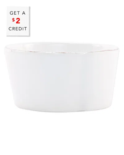 Vietri Melamine Lastra Condiment Bowl With $2 Credit In White