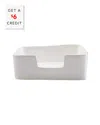 Vietri Melamine Lastra Dinner Napkin Holder In White