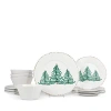 Vietri Melamine Lastra Holiday Twelve-piece Place Setting In White