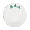 Vietri Lastra Holiday Medium Shallow Serving Bowl In White