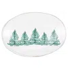 Vietri Melamine Lastra Holiday Oval Platter In White