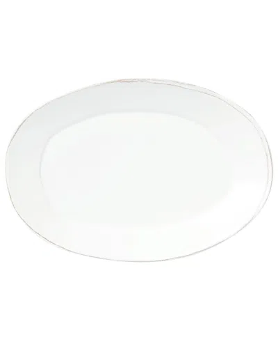 Vietri Melamine Lastra Oval Platter, 18" In White