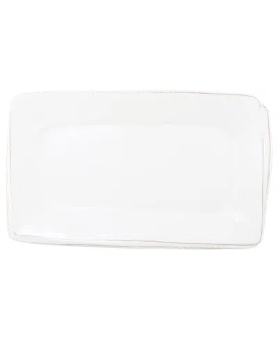 Vietri Melamine Lastra Rectangular Platter, White