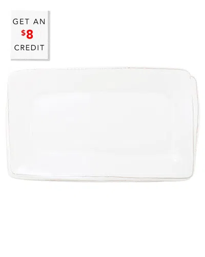 VIETRI VIETRI MELAMINE LASTRA RECTANGULAR PLATTER WITH $8 CREDIT