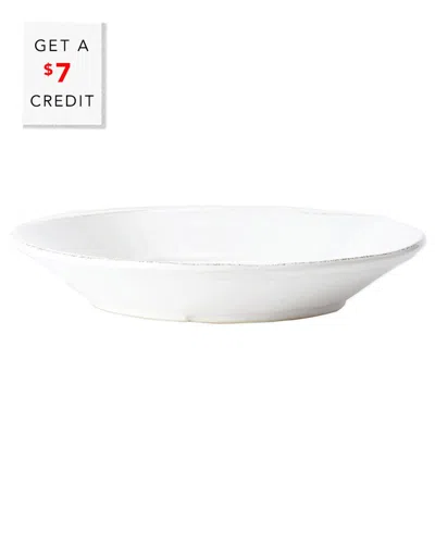 Vietri Melamine Lastra Shallow Bowl With $7 Credit In White
