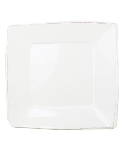 Vietri Melamine Lastra Square Platter 15" In White