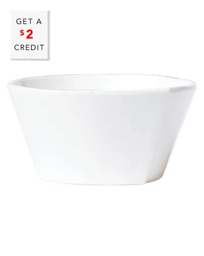 Vietri Melamine Lastra Stacking Cereal Bowl With $2 Credit In White