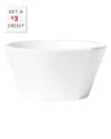 Vietri Melamine Lastra Stacking Cereal Bowl With $3 Credit In White