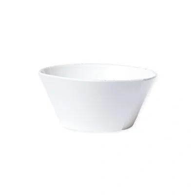 Vietri Melamine Lastra Large Stacking Serving Bowl In White