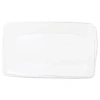 Vietri Melamine Lastra White Rectangular Platter In White
