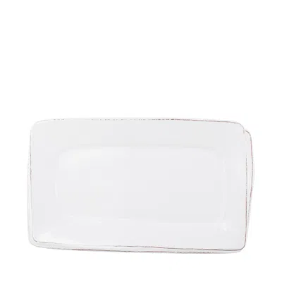 VIETRI MELAMINE LASTRA WHITE RECTANGULAR PLATTER