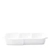 Vietri Melamine Lastra White Three-part Server In White