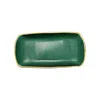 Vietri Metallic Glass Emerald Rectangular Tray In Green