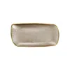 Vietri Metallic Glass Fawn Rectangular Tray In Neutral