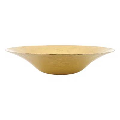 Vietri Metallic Glass Gold Centerpiece