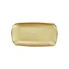 Vietri Metallic Glass Gold Rectangular Tray In Neutral