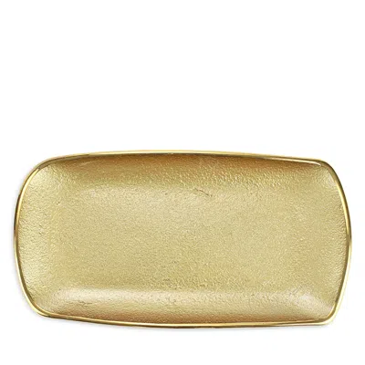 Vietri Metallic Glass Gold Rectangular Tray
