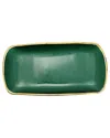 Vietri Metallic Glass Emerald Rectangular Tray In Green