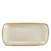 Vietri Metallic Glass Pearl Rectangular Tray In Pearl