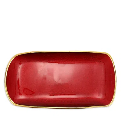 VIETRI METALLIC GLASS RECTANGULAR TRAY