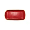 Vietri Metallic Glass Ruby Rectangular Tray In Red