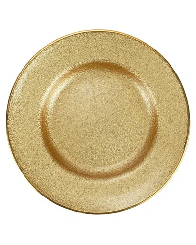 Vietri Metallic Glass Salad Plate In Gold