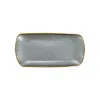 Vietri Metallic Glass Slate Rectangular Tray In Gray