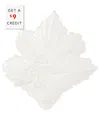 Vietri Modi Grape Leaf Wall Plate In White