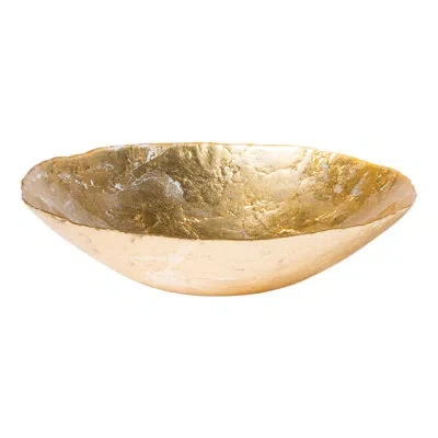 Vietri Moon Glass Bowl In Gold